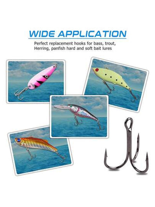 مجموعة صنارة صيد جريحة الشكل عالية الكربون مقاس 2، 4، 6، 8، 10 ، 20-200 قطعة ذات حجم كبير وماسورة حادة