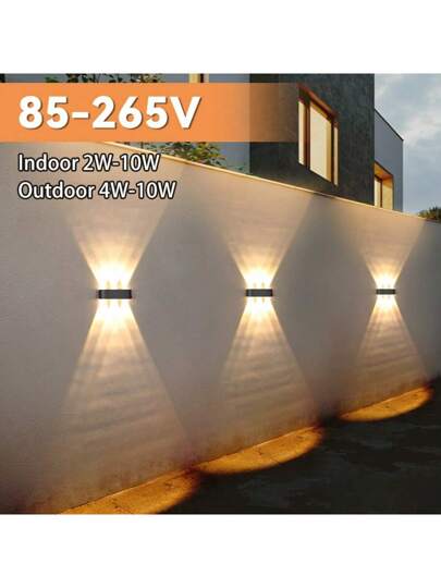 CANMEIJIA 1 جهاز إضاءة حائطي بمرآة محدبة بإضاءة LED من 4/6/8/10 مصابيح، إضاءة جدارية محمية من الماء الجوانب، إنارة جدارية حديثة إسكندنافية، متاحة للاستخدام الداخلي والخارجي، إضاءة ألوان (أبيض/محايد/دافئ/RGB) لعيد الميلاد، الحديقة، الشرفة، الشرفة،...