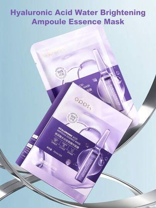 10/20 قناع وجه بقناع حمض الهيالورونيك ومشرق، يحتوي على حمض الهيالورونيك والنياسينامايد، يقلل من التجاعيد، يشد المسام، يضيء ويرطب البشرة، مناسب لجميع أنواع البشرة، 25 مل / قطعة