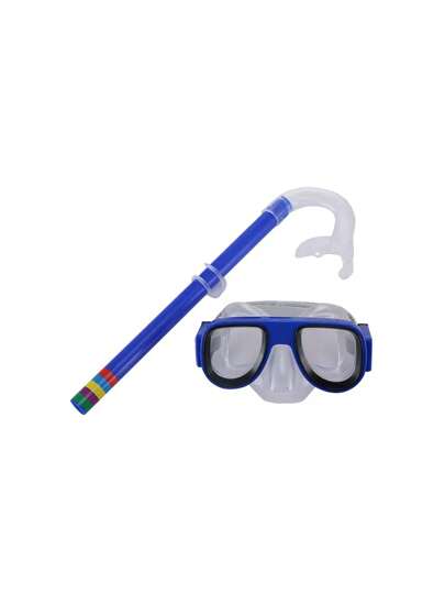 مجموعة قناع السباحة تحت الماء وأنبوب تنفس عشوائي اللون، قناع غوص مقاوم للصدمات ومضاد للضباب مع أنبوب تنفس قوي