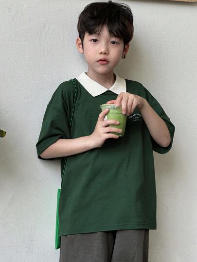 DAZY قميص طويل للأطفال الأولاد مقاس كبير للخريف