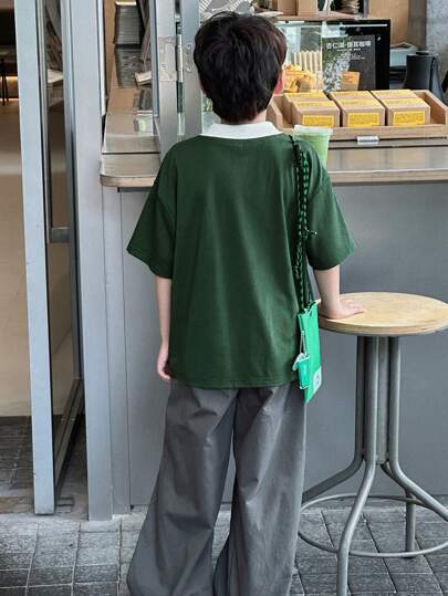 DAZY قميص طويل للأطفال الأولاد مقاس كبير للخريف