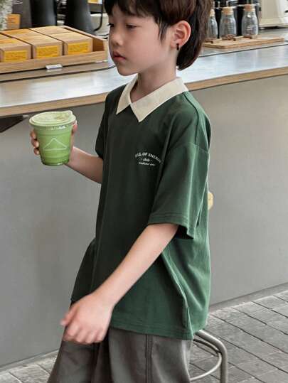 DAZY قميص طويل للأطفال الأولاد مقاس كبير للخريف