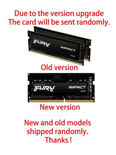 KINGSTON Kingston تأثير الغضب DDR4 8GB / 16GB 3200MHz SODIMM ذاكرة رام لأجهزة الكمبيوتر المحمول والكمبيوتر المحمول والكمبيوتر الصغير والألعاب