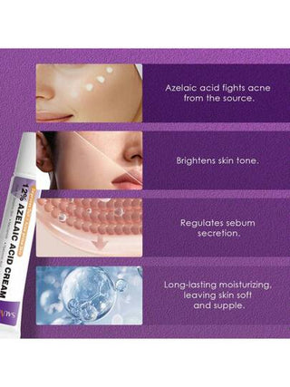كريم حمض الأزيليك للوجه - كريم البشرة للروزاسيا لتقليل الحبوب والأكياس الدموية والتصبغات والاحمرار - جل حمض الأزيليك للعناية بالوجه والبشرة