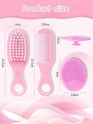 مجموعة فرش شعر آمنة للأطفال 2/3 قطع لإزالة علامات الميلاد، أدوات العناية بشعر الرضع الحديثي الولادة، طقم فرش تدليك للأطفال