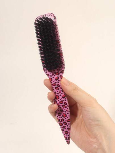 فرشاة شعر 1 قطعة طراز نمر وردي من النايلون ، فرشاة خلفية ناعمة ذات شعيرات ناعمة ، تساعد على ترويض الشعر المتطاير وإعادة البريق والقوام لجميع أنواع الشعر ، مناسبة للرجال والنساء ، اكسسوارات الشعر ، لوازم العودة إلى المدرسة