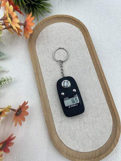 سلسلة مفاتيح بشاشة LCD، عداد إلكتروني يصل إلى 99,999، بنقوش طلاء رذاذ