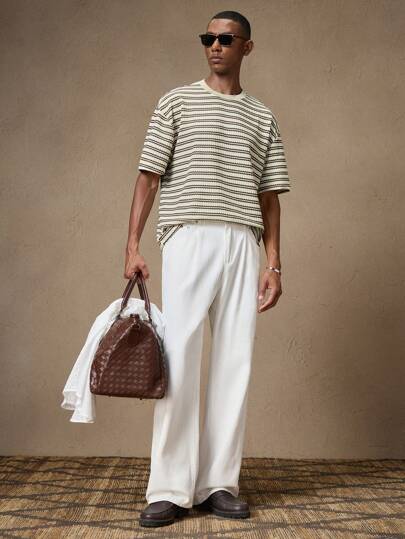 AKNOTIC Business Casual بلوزة كاجوال قصيرة الأكمام خفيفة ذات رقبة مستديرة قطعة واحدة، مناسبة للاستخدام الصيفي