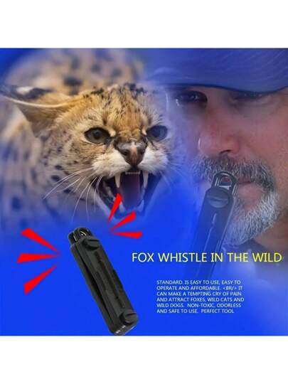 1 قطعة صافرة لاستدعاء الثعلب - مصنوعة من مادة ABS عالية الجودة وعالية التحمل، تنتج صفير صوت حيوان عالي التردد، مناسبة للصيد والبقاء في الهواء الطلق، أداة أساسية لاجتذاب الحيوانات البرية، ملحق للصيد، مظهر مذهل، أداة عملية محمولة
