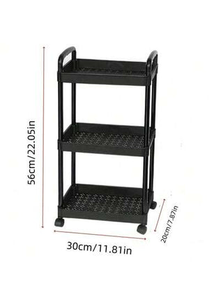 رف تخزين متعدد المهام وذو طبقات متعددة - حيز تخزين مستقل متعدد الطبقات - جهاز تخزين بلاستيكي مزود بعجلات - صندوق تخزين متعدد الوظائف مناسب للمطبخ والحمام والغرفة - مثالي لترتيب المنزل والتخييم الخارجي