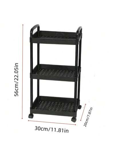 رف تخزين متعدد المهام وذو طبقات متعددة - حيز تخزين مستقل متعدد الطبقات - جهاز تخزين بلاستيكي مزود بعجلات - صندوق تخزين متعدد الوظائف مناسب للمطبخ والحمام والغرفة - مثالي لترتيب المنزل والتخييم الخارجي