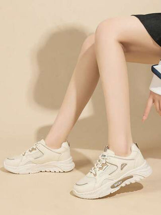 أحذية رياضية كاجوال ثقيلة البناء ومريحة للنساء، أحذية رياضية خفيفة الوزن ومتعددة الاستخدامات من شبكة تنفس، متينة للركض والكرة والمشي، مقاومة للانزلاق ومرتفعة للقوام