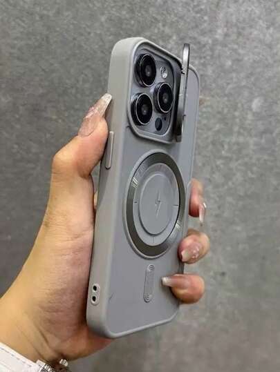 غطاء هاتف فاخر بتصميم الحرارة المغناطيسي ، مع حامل كاميرا وسلسلة قابلة للفك ، غطاء خلفي من السيليكون الناعم للأيفون 16 15 14 13 12 11 برو ماكس بلس ، قطعة واحدة