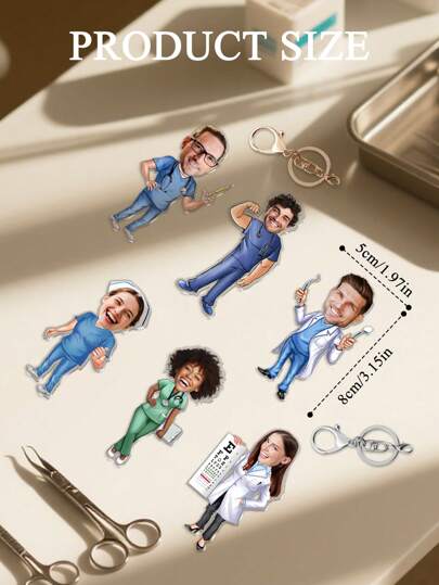 1 قلادة مخصصة للطبيب مع إمكانية التخصيص، قلادة لعيد الممرضات، هدايا وتذكارات للممرضات والأطباء، قلادات عصرية مناسبة للأطباء والممرضات، أفضل هدية لعيد الممرضات