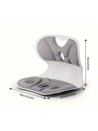 أثاث مكتبي وسادة كرسي بشكل بتلة مع دعم للظهر، وسادة مقعد مكتب لتصحيح وضعية الجلوس