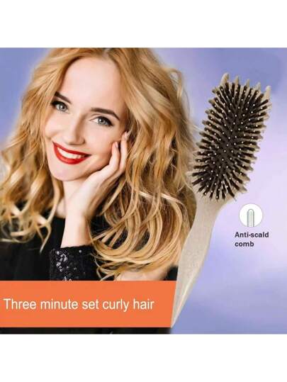 قطعة واحدة فرشاة شعر جديدة من قش القمح لإضفاء قوام وتجعيد ، مشط تصفيف للحصول على تجاعيد منتفخة