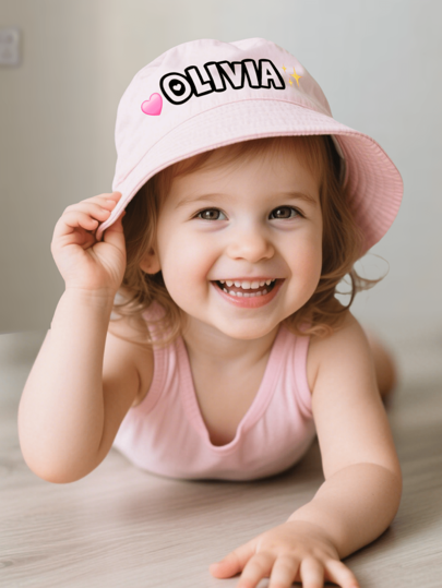 1 قطعة قبعة دلو للأطفال الصغار مخصصة، أنيقة ومتعددة الاستخدامات، مناسبة كهدية، للاستخدام اليومي للبنين والبنات