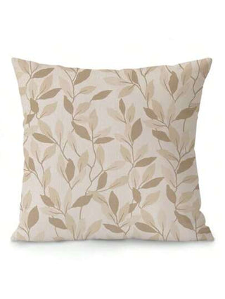 غطاء وسادة بطبعة أوراق بيج وبني فاتح، ديكور بسيط للغرفة اليومية، ديكور للصالة، غطاء وسادة كرسي أريكة