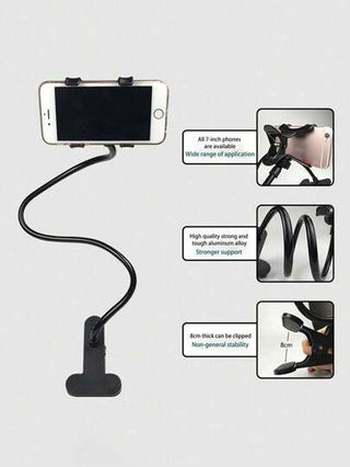 حامل هاتف محمول متعدد الاستخدامات للشخص الكسول، فيديوهات بث مباشر بجانب السرير، رأس مشبك مزدوج، تطبيق دوين، أفلام، حامل سرير، متوافق مع آيفون وهواتف أندرويد, هدية لعيد الميلاد والعائلة والأصدقاء، دوران 360 درجة، حامل سرير لشخص كسول، حامل هاتف