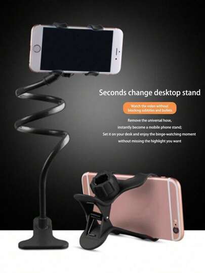 حامل هاتف محمول متعدد الاستخدامات للشخص الكسول، فيديوهات بث مباشر بجانب السرير، رأس مشبك مزدوج، تطبيق دوين، أفلام، حامل سرير، متوافق مع آيفون وهواتف أندرويد, هدية لعيد الميلاد والعائلة والأصدقاء، دوران 360 درجة، حامل سرير لشخص كسول، حامل هاتف