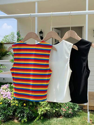 Comfortcana قميص كامسيول نسائي مضلع وبتصميم رفيع مناسب للصيف