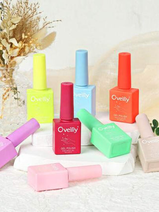 6 ألوان طلاء أظافر جيل لا انزلاق، يجمع ويبني، طلاء أظافر جيل قابل للإزالة، مجموعة 6 قطع 15 مل