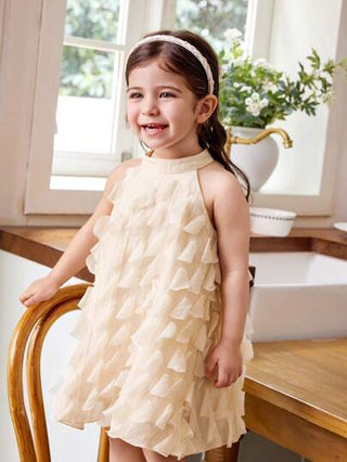 فساتين بيبي فستان صيفي مريح بأكمام بلا أكمام بفضفاض باللون المشمشي مناسب للمقاسات الكبيرة