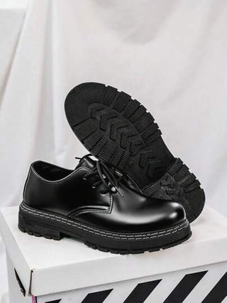 أحذية رياضة كاجوال رجال بنعل سميك مزين بوسادة هوائية، ذات طراز موسمي للربيع، كبيرة الحجم