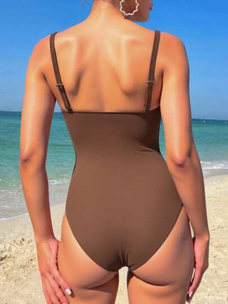 مايوه حريمي قطعة واحدة Swim Vcay 1 قطعة من البدلة السباحة الأنيقة للنساء ذات اللون الأحادي بدون حمالات والتي يمكن فكها مع زخرفة العقدة، بتصميم 2 في 1