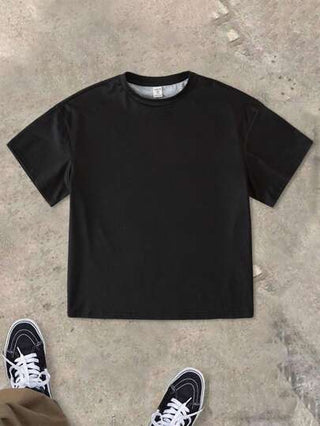 قميص تي شيرت ذو أكمام قصيرة وياقة دائرية للأولاد المراهقين، طباعة أحرف ورسومات كرتونية للشارع، مريح، موضة، بسيط، متعدد الاستخدامات، ناعم، مناسب للربيع والصيف والارتداء اليومي والخارجي والمدرسة والشارع والحفلات والراحة