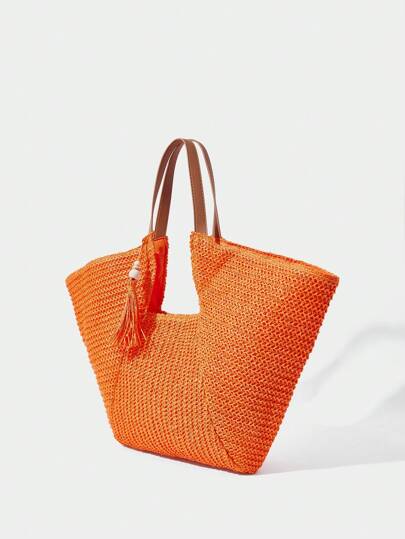 SHECARRY حقيبة يد بحجم كبير بطراز بوهيمي ذات سعة كبيرة للنساء للأجازات والسفر