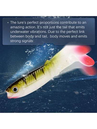 4 قطع طُعم صيد سمك شبيه بالواقع، طول 9 سم ووزن 6 جرام، أدوات صيد وملحقاتها، ذات قدرة على تحريك الذيل، وضعية سباحة واقعية بجذب قوي، مناسبة للصيد بالبحيرات والبحر، أدوات صيد مجسمة في المياه المالحة والعذبة