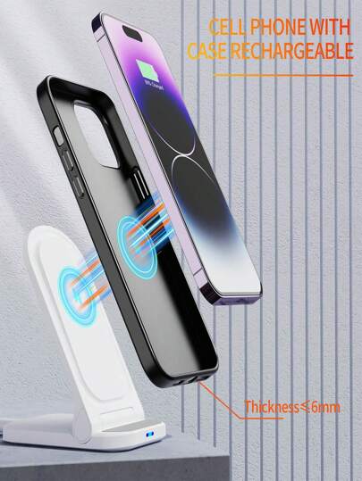 شاحن لاسلكي قابل للطي ثنائي اللفيفة، يدعم بقوة 15 وات، مزود بأربع صفوف من فتحات التبريد الفعالة، مصمم بشكل راقي وقابل للطي، وهو عملي وموفر للمساحة، مما يجعله خيارًا مثاليًا لشحن الهواتف المحمولة وأجهزة أخرى بسرعة على مكتب المكتب