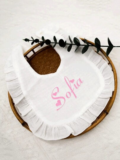 حلقة مطرزة بزهور بسيطة واقي لعنق الأطفال القابل للتخصيص، هدية مثالية للمواليد الجدد، ضرورية للآباء الجدد، متعددة الاستخدامات، زخرفية، أحرف، عصرية، حديثة، ملونة، جميلة، عادية، مخصصة، شخصية، فريدة، هدايا للأطفال، هدايا مثالية له وهي