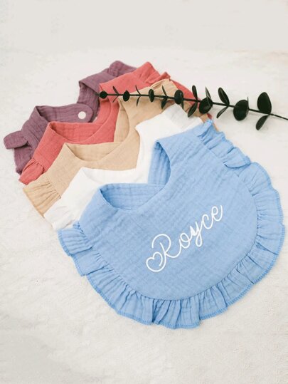 حلقة مطرزة بزهور بسيطة واقي لعنق الأطفال القابل للتخصيص، هدية مثالية للمواليد الجدد، ضرورية للآباء الجدد، متعددة الاستخدامات، زخرفية، أحرف، عصرية، حديثة، ملونة، جميلة، عادية، مخصصة، شخصية، فريدة، هدايا للأطفال، هدايا مثالية له وهي