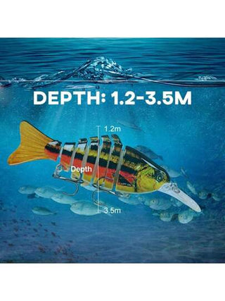 Topline Tackle طُعم صيد صناعي صلب متعدد المفاصل 1 قطعة وزن 14.5جم وطول 11.2 سم/4.41بوصة