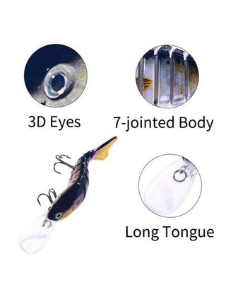 Topline Tackle طُعم صيد صناعي صلب متعدد المفاصل 1 قطعة وزن 14.5جم وطول 11.2 سم/4.41بوصة