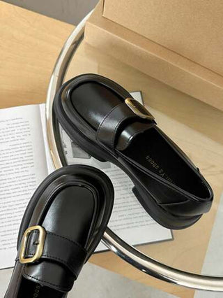 أحذية أوكسفورد حريمي نعال نسائية فاخرة بكعب منصة بدون كعب، كلاسيكية كاجوال سميكة الوحدة جديدة ربيع وخريف 2023