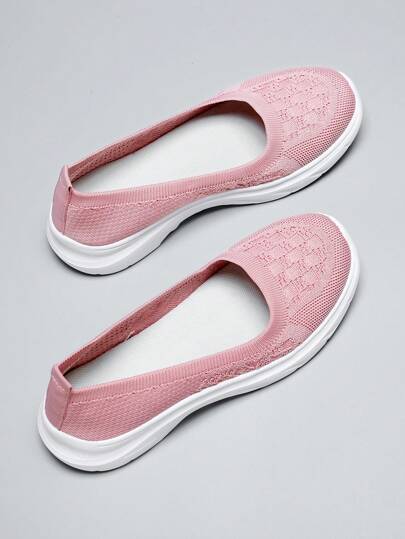 أحذية خفيفة الوزن ذات لون سادة، مريحة للنساء للاستخدام اليومي والرياضة، مناسبة للعمل المكتبي والوقوف لفترات طويلة