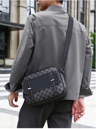 1 حقيبة كتف طباعة للرجال / حقيبة ظهر كاجوال من البولي يوريثان الفاخرة