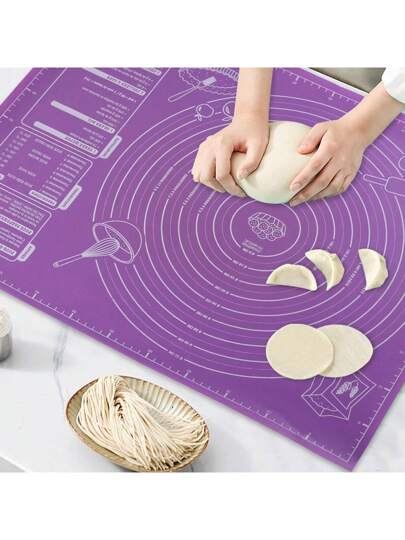 قطعة واحدة من حصيرة الخبز اللاصقة من EVA لعجينة الفطائر والتقطيع والخبز - مثالية للفطائر والبسكويت والمزيد - أداة مطبخ مثالية لأعياد الميلاد والهالوين والفصح والشكر