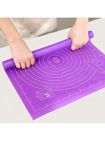 قطعة واحدة من حصيرة الخبز اللاصقة من EVA لعجينة الفطائر والتقطيع والخبز - مثالية للفطائر والبسكويت والمزيد - أداة مطبخ مثالية لأعياد الميلاد والهالوين والفصح والشكر