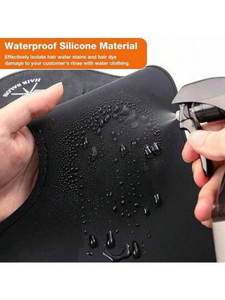 وشاح قص الشعر، وشاح سيليكون مطول ومكبر، وسادة كتف مانعة لتساقط الشعر عند القص، وشاح رقبة قماشي ملون ، وشاح سيليكون ملون ، مناسب للصالونات والمنازل (أخضر ، رمادي ، أسود)