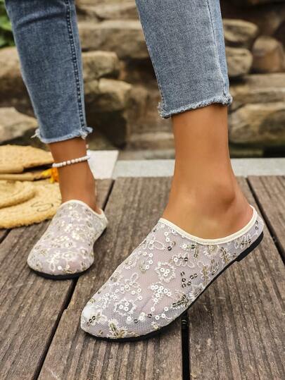 صنادل نسائية ذات اصبع قدم مغلق، صنادل صيفية جديدة لعام 2025، متعددة الاستخدامات، مصنوعة من شبكة تنفس مناسبة للإجازات