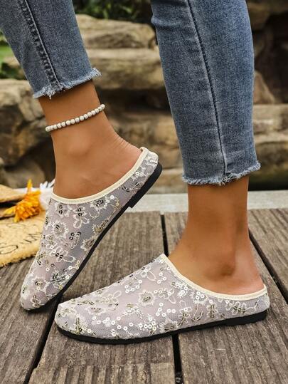 صنادل نسائية ذات اصبع قدم مغلق، صنادل صيفية جديدة لعام 2025، متعددة الاستخدامات، مصنوعة من شبكة تنفس مناسبة للإجازات