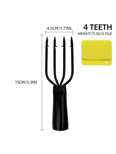 قطعة واحدة من رماح الصيد الربيعية الفولاذية بأسنان 3 أو 4 أو 5 ، أداة صيد السمك وصائد السمك بالثلج ، إبرة الصيد