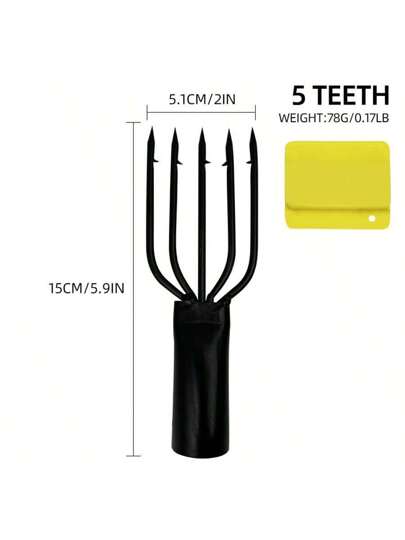 قطعة واحدة من رماح الصيد الربيعية الفولاذية بأسنان 3 أو 4 أو 5 ، أداة صيد السمك وصائد السمك بالثلج ، إبرة الصيد