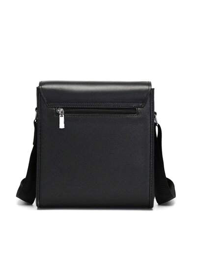 حقيبة جلد PU كتف متقاطعة موضة ، سعة كبيرة ، حقيبة كتف للعمل والسفر والأوقات الحرة ، مناسبة للذكور ، حقيبة كتف عمودية مربعة ، حقيبة سفر عمل ذات سعة كبيرة ، حقيبة جلد لرجال تعليق