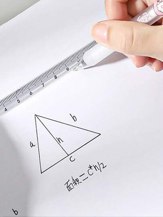 أدوات مكتبية ومدرسية 1/3/5 مسطرة مثلثة شفافة، أداة قياس قرطاسية لطيفة متعددة الوظائف بدون علامات مخصصة للطلاب